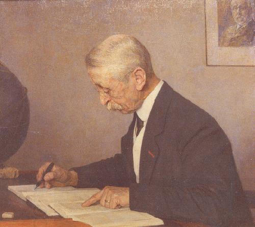 Jan Veth Painting of J.C. Kapteyn at his desk